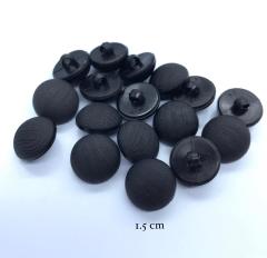 İTALYAN PLASTİK BOMBELİ SİYAH DÜĞME