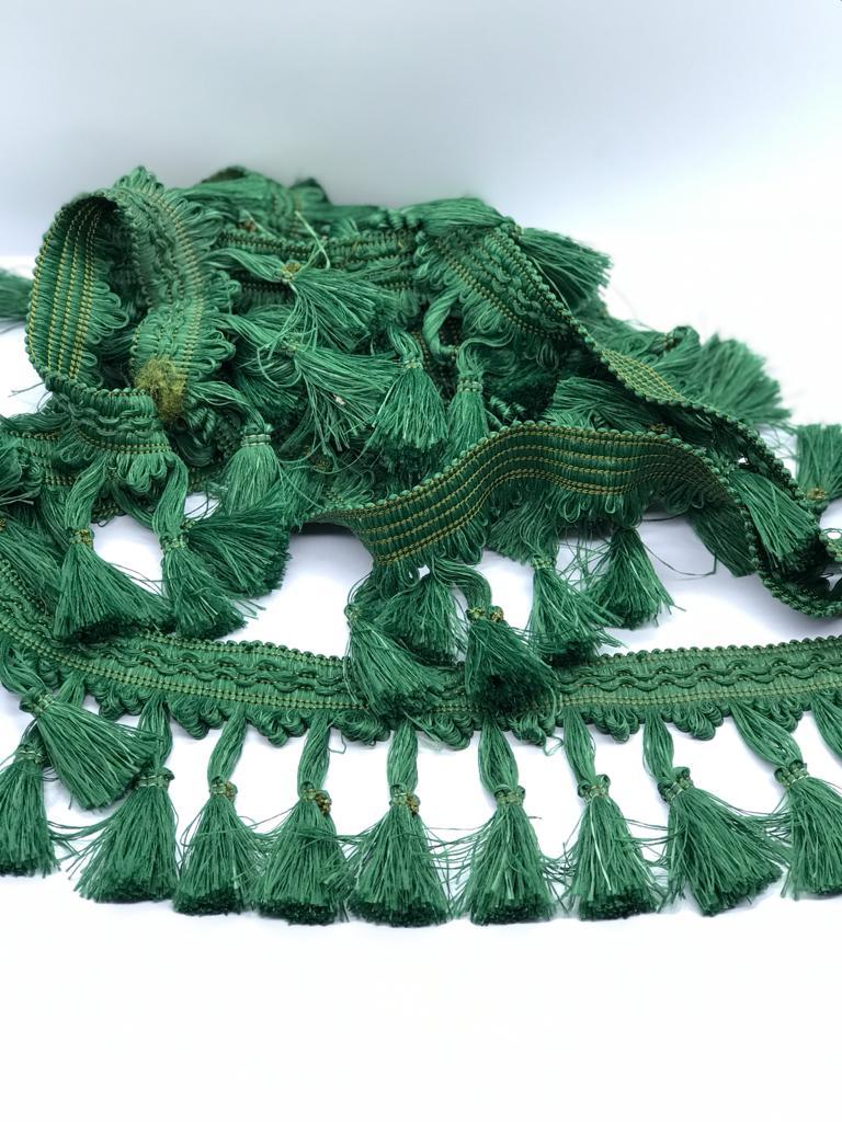 PAMUK ŞERİT SAÇAK ZÜMRÜT YEŞİLİ