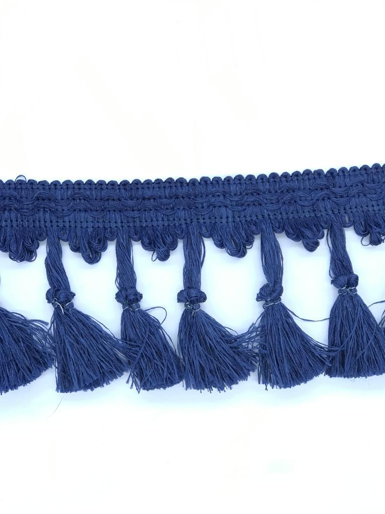 PAMUK ŞERİT SAÇAK LACİVERT