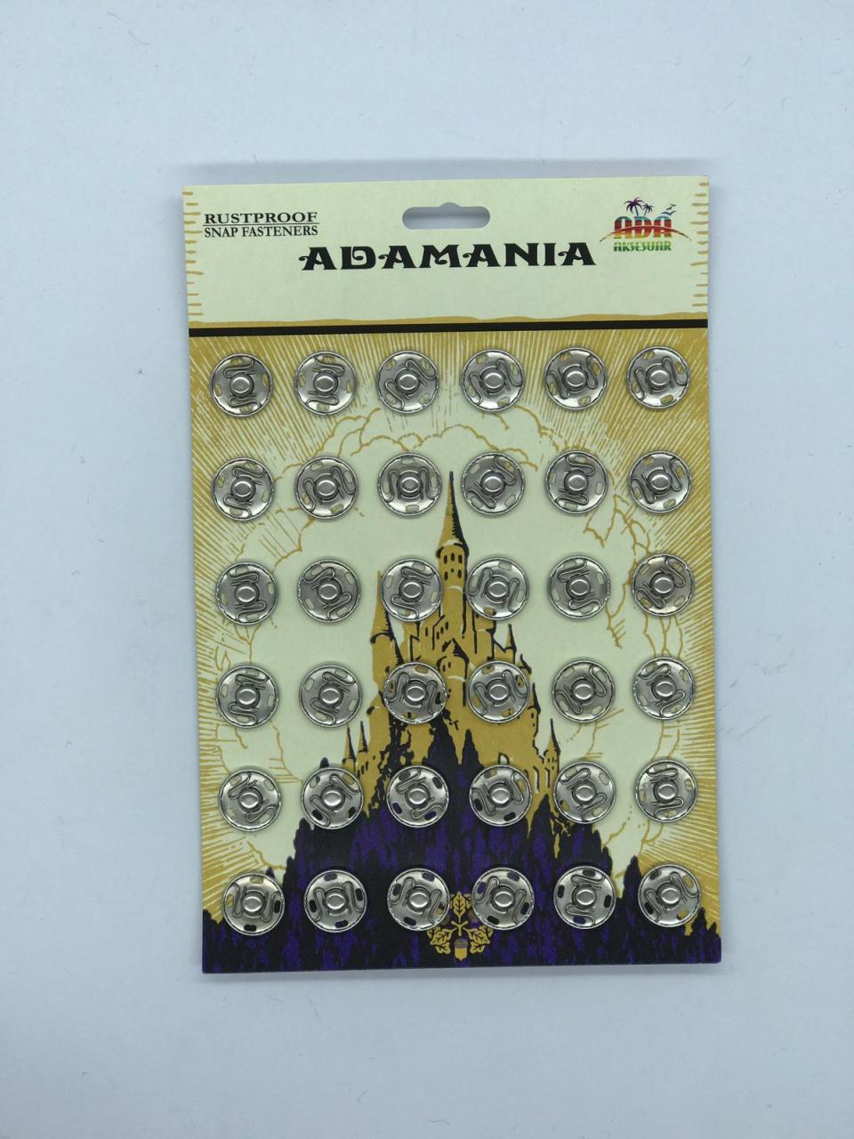 15 mm metal çıtçıt 36 adet