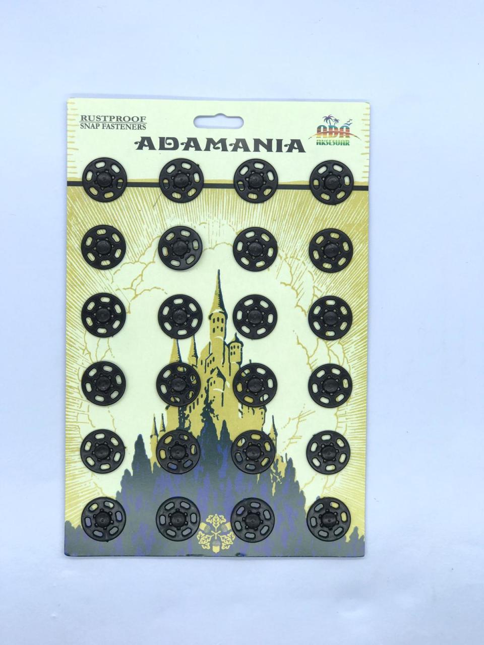 18 mm plastik çıtçıt 24 adet siyah