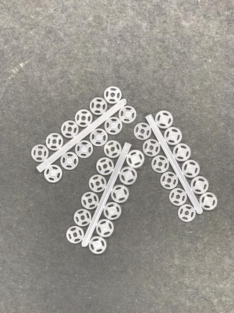 7 mm plastik çıtçıt seti beyaz