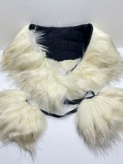 YAKA KÜRKÜ KIRÇILLI KREM