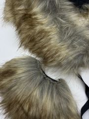 YAKA KÜRKÜ KIRÇILLI BEJ