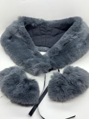 YAKA KÜRKÜ KOYU GRİ