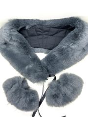 YAKA KÜRKÜ KOYU GRİ