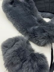 YAKA KÜRKÜ KOYU GRİ