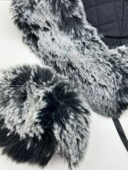 YAKA KÜRKÜ SİYAH BEYAZ