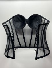 BALENLİ BÜSTİYER KORSE SİYAH