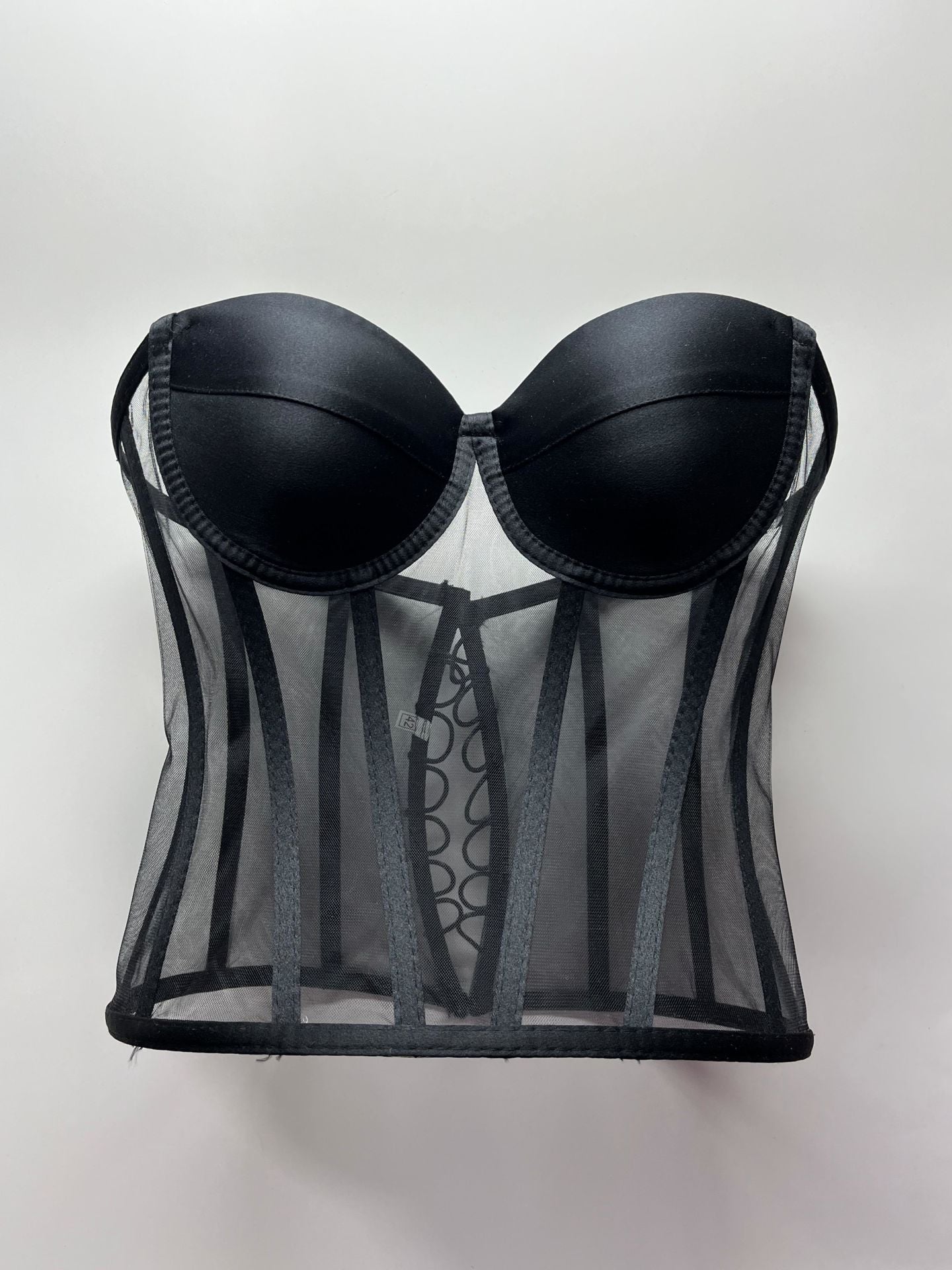 BALENLİ BÜSTİYER KORSE SİYAH