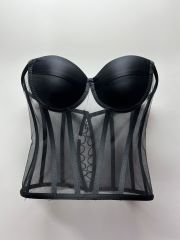 BALENLİ BÜSTİYER KORSE SİYAH