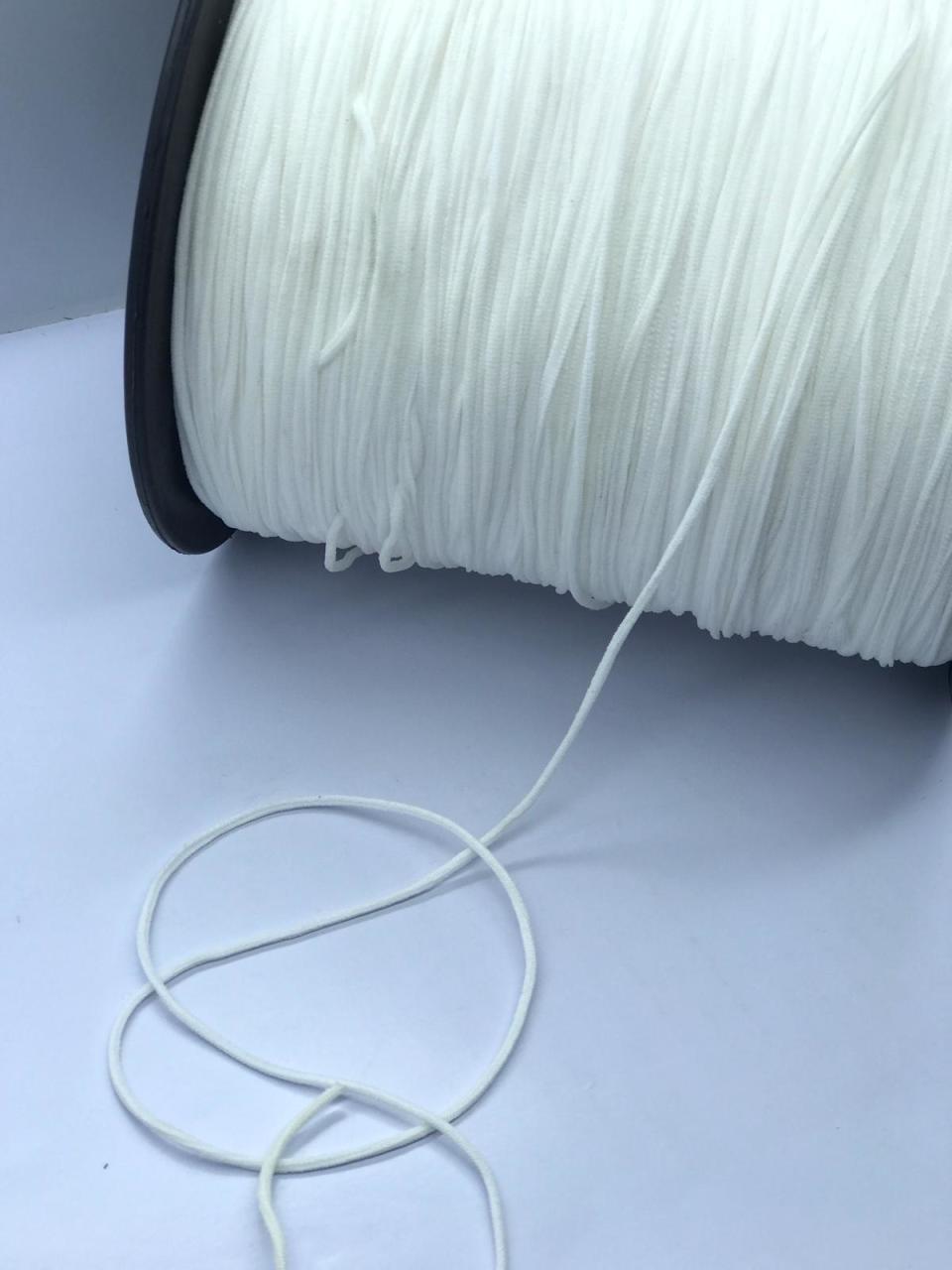 MASKE LASTİĞİ YUVARLAK BEYAZ 1000mt