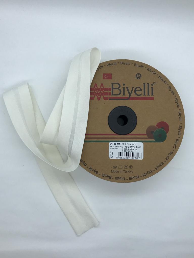 KOTON KATLI BİYE KREM 30mm