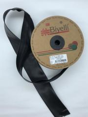 DERİ KATLI BİYE SİYAH 40mm