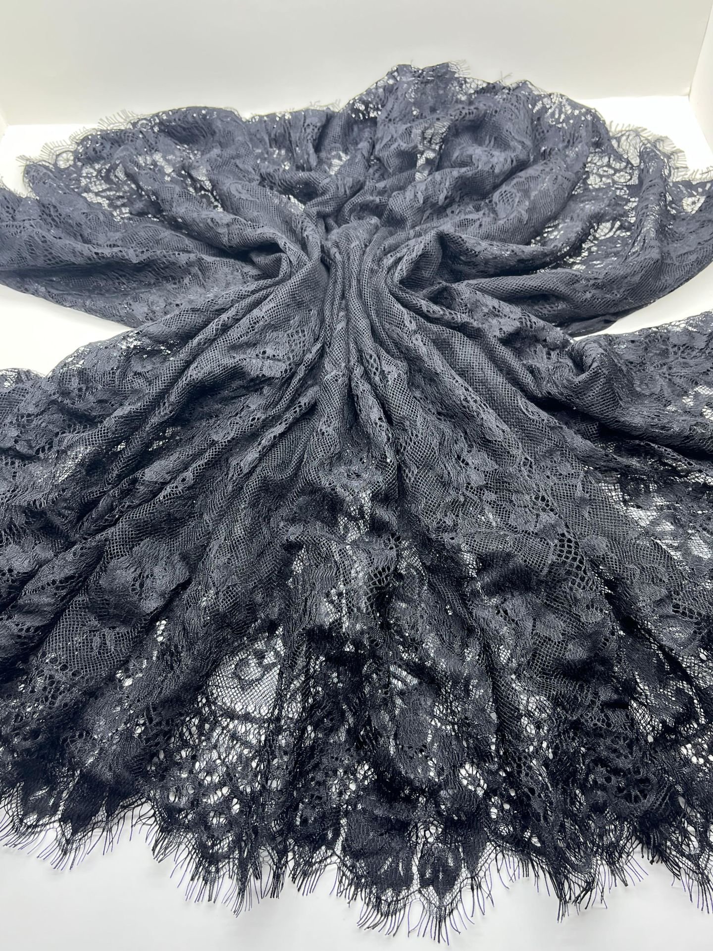 SAKALLI DANTEL SİYAH 3m KUPON