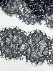 SAKALLI DANTEL SİYAH 3m KUPON