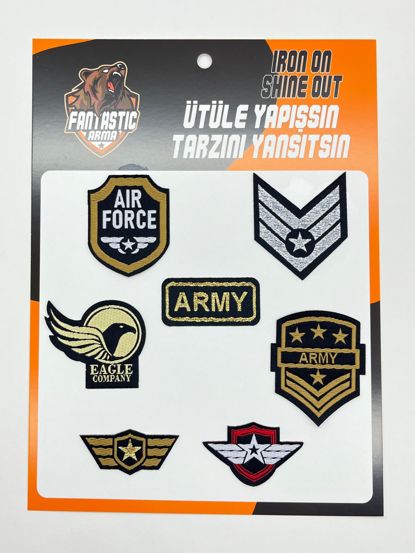 ÜTÜYLE YAPIŞAN ARMA SETİ