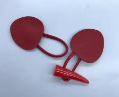 DERİ BİRİTLİ ÇOBAN DÜĞME SETİ KIRMIZI