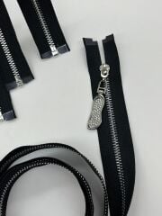 TAŞLI ELCİKLİ METAL DİŞLİ FERMUAR