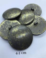 METALİZE DÜĞME ANTİK SARI 4.5cm