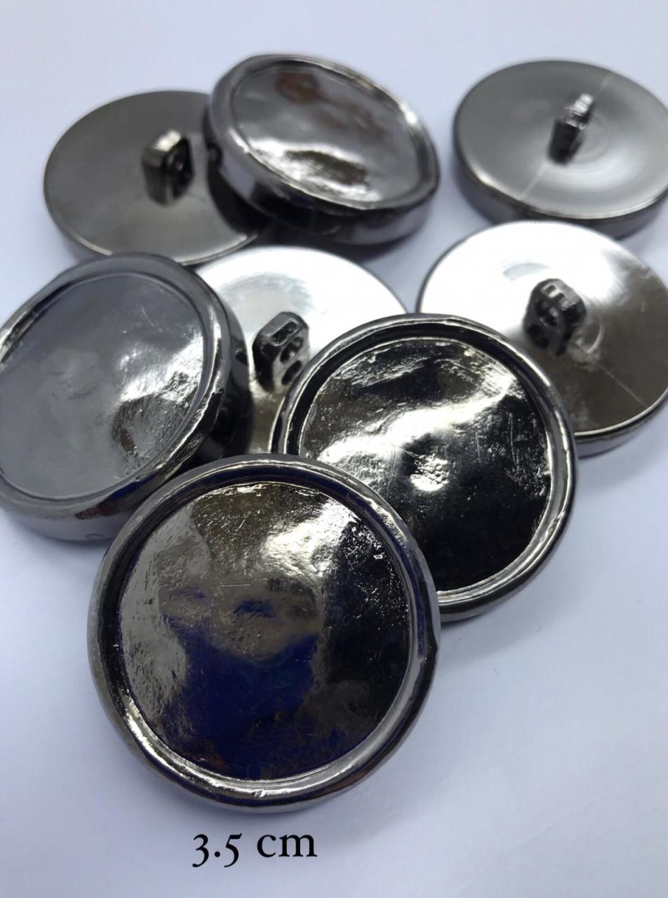 METALİZE DÜĞME ANTİK GÜMÜŞ 3.5cm
