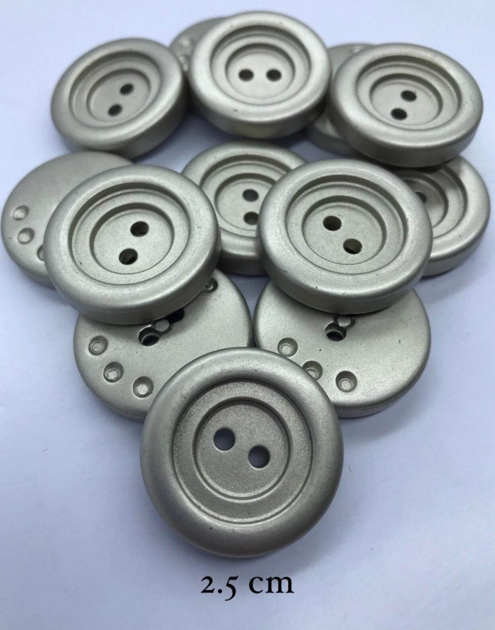 METALİZE DÜĞME GÜMÜŞ 2.5cm