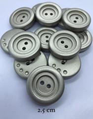 METALİZE DÜĞME GÜMÜŞ 2.5cm