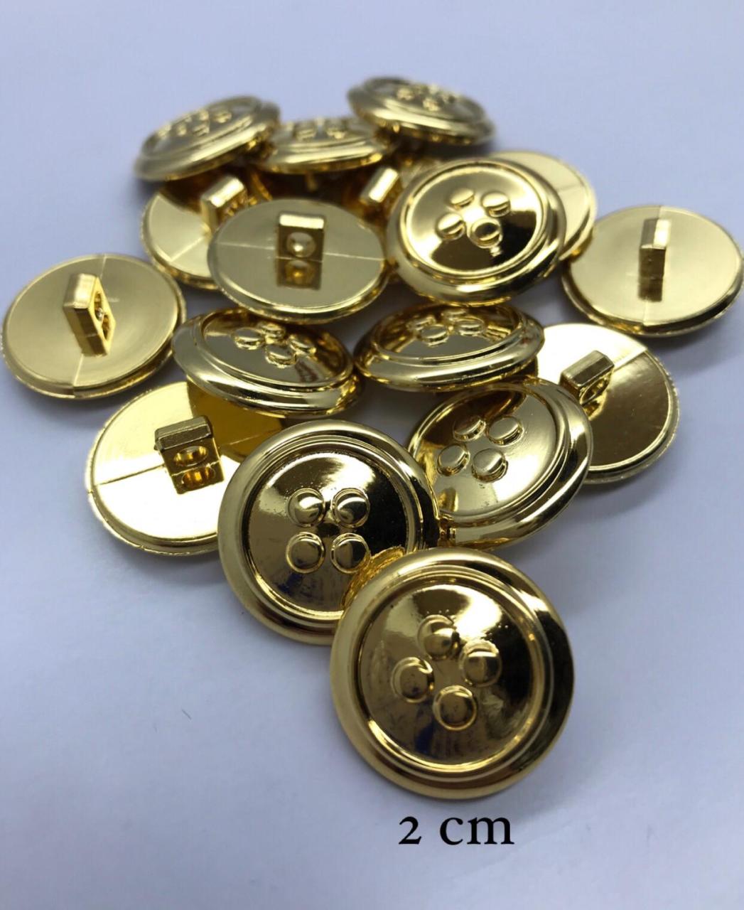 METALİZE DÜĞME GOLD 2cm