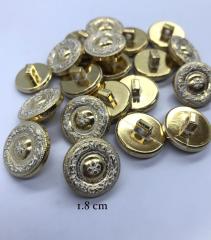 METALİZE DÜĞME ESKİTME SARI  1.8cm
