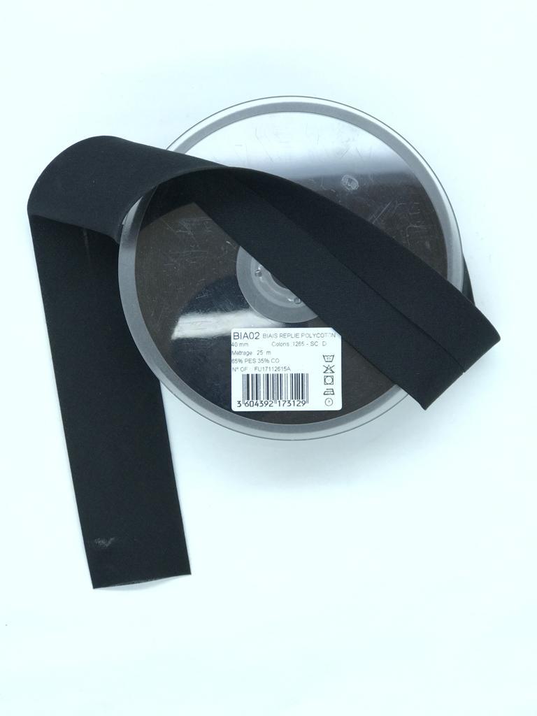 KOTON KATLI BİYE SİYAH 40mm