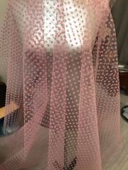 PUANTİYELİ TÜL BEBE PEMBE 140cm