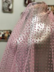 PUANTİYELİ TÜL BEBE PEMBE 140cm