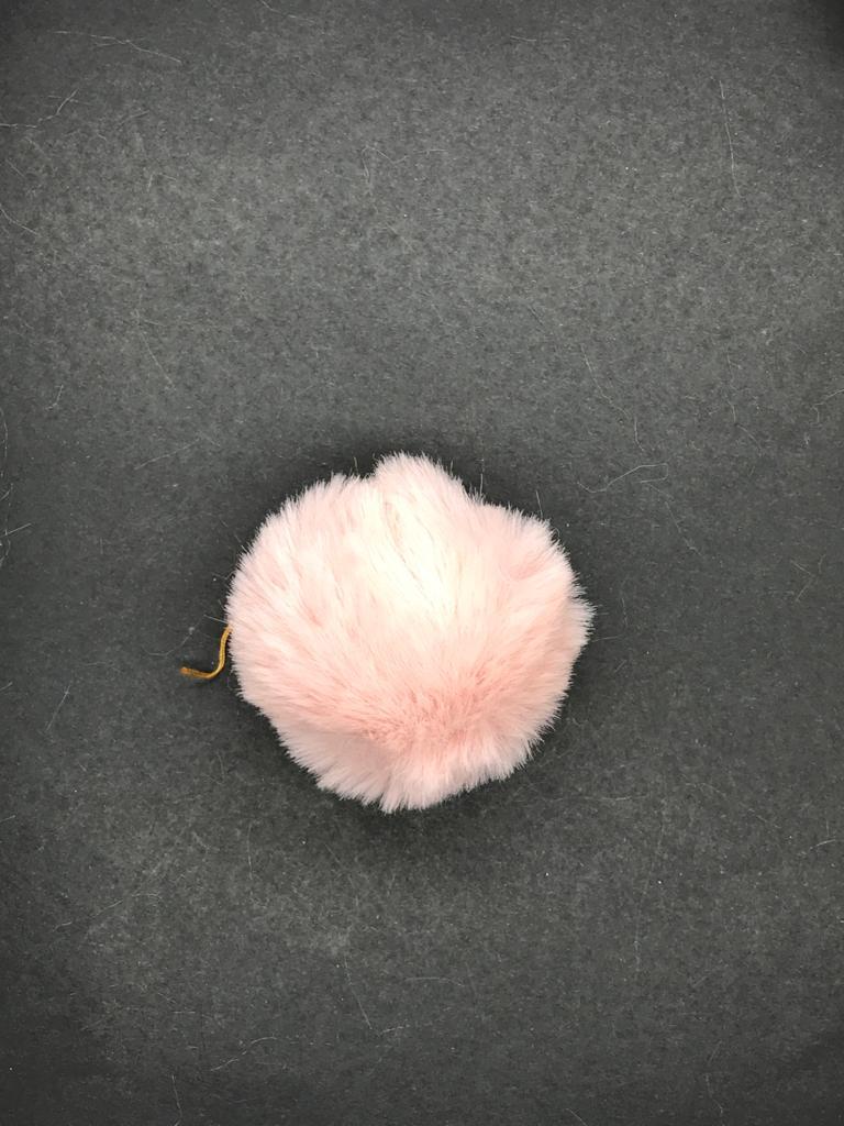 DEKORATİF TAVŞAN PONPON AÇIK PEMBE