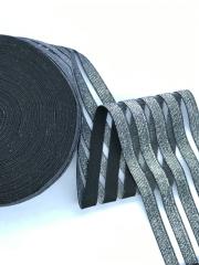 RENKLİ SİMLİ LASTİK 9.5cm gümüş simli