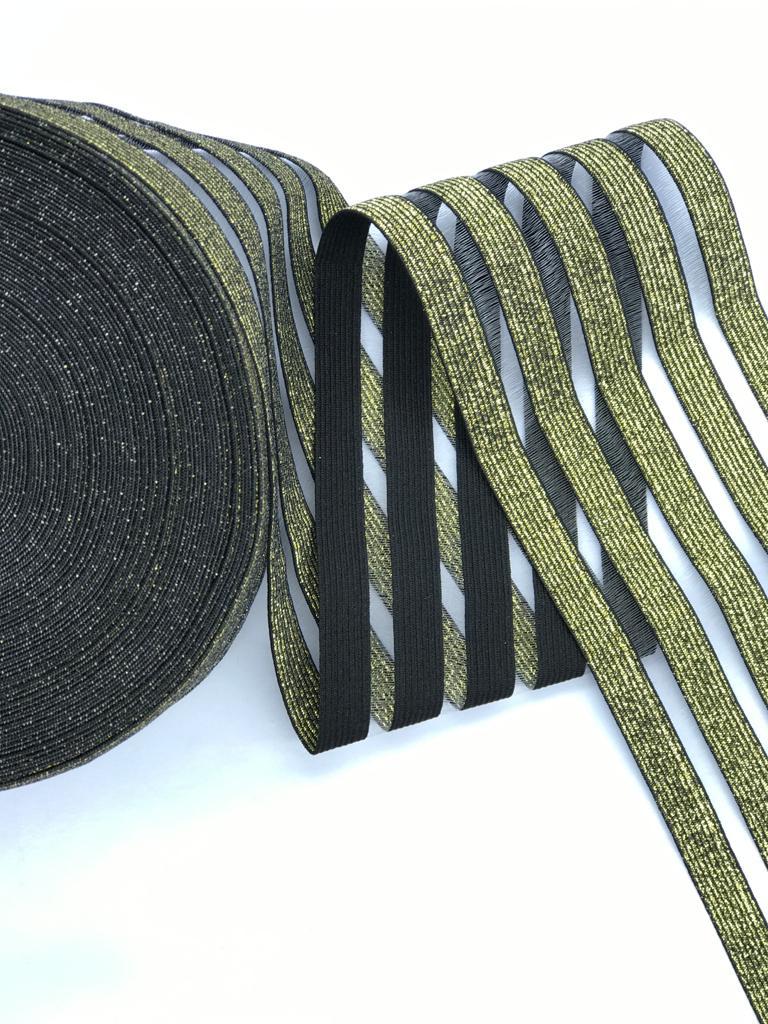 RENKLİ SİMLİ LASTİK 9.5cm sarı simli