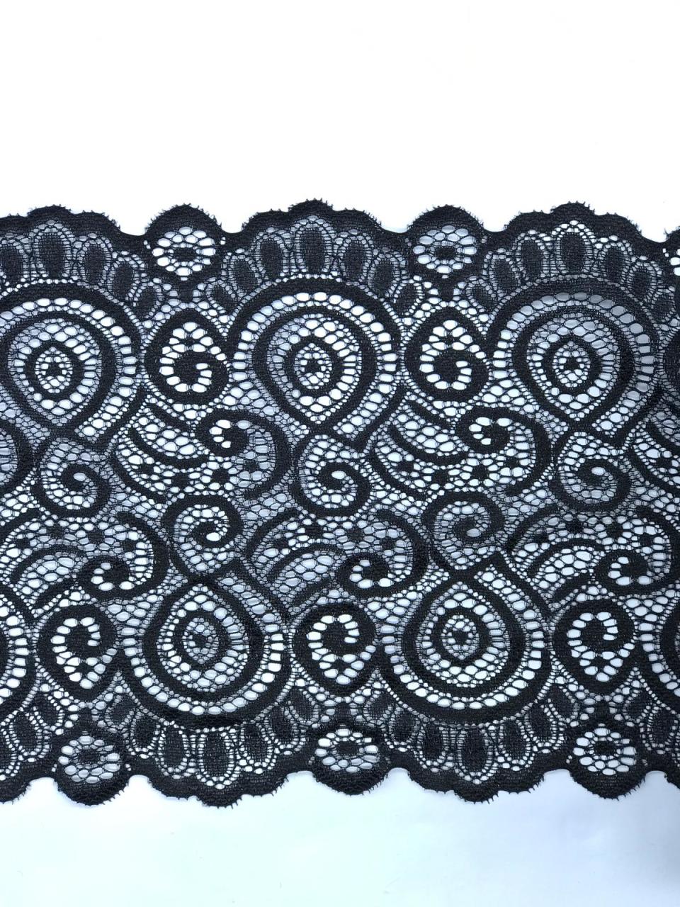 ESNEK ARA DANTEL SİYAH 18cm