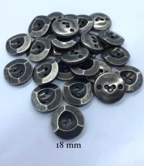 METALİZE DÜĞME ANTİK GÜMÜŞ 1.8cm