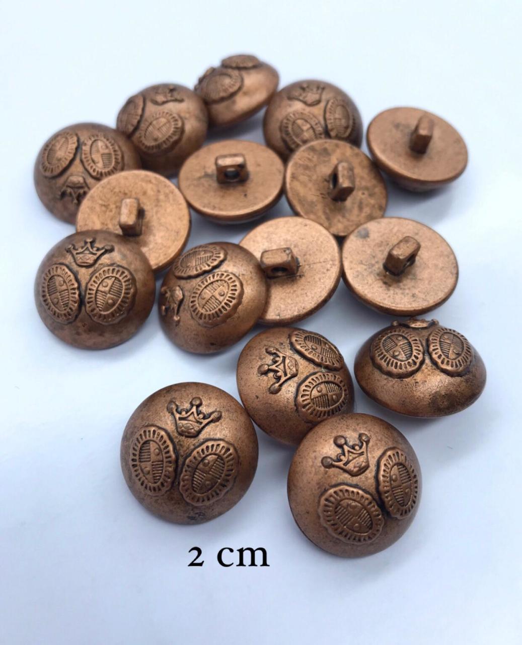 METALİZE DÜĞME BAKIR  2 cm