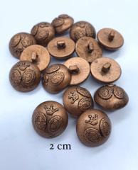 METALİZE DÜĞME BAKIR  2 cm