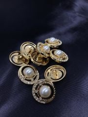 İNCİLİ TAŞLI METAL DÜĞME