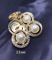 İNCİLİ TAŞLI METAL DÜĞME