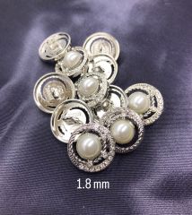 İNCİLİ TAŞLI METAL DÜĞME