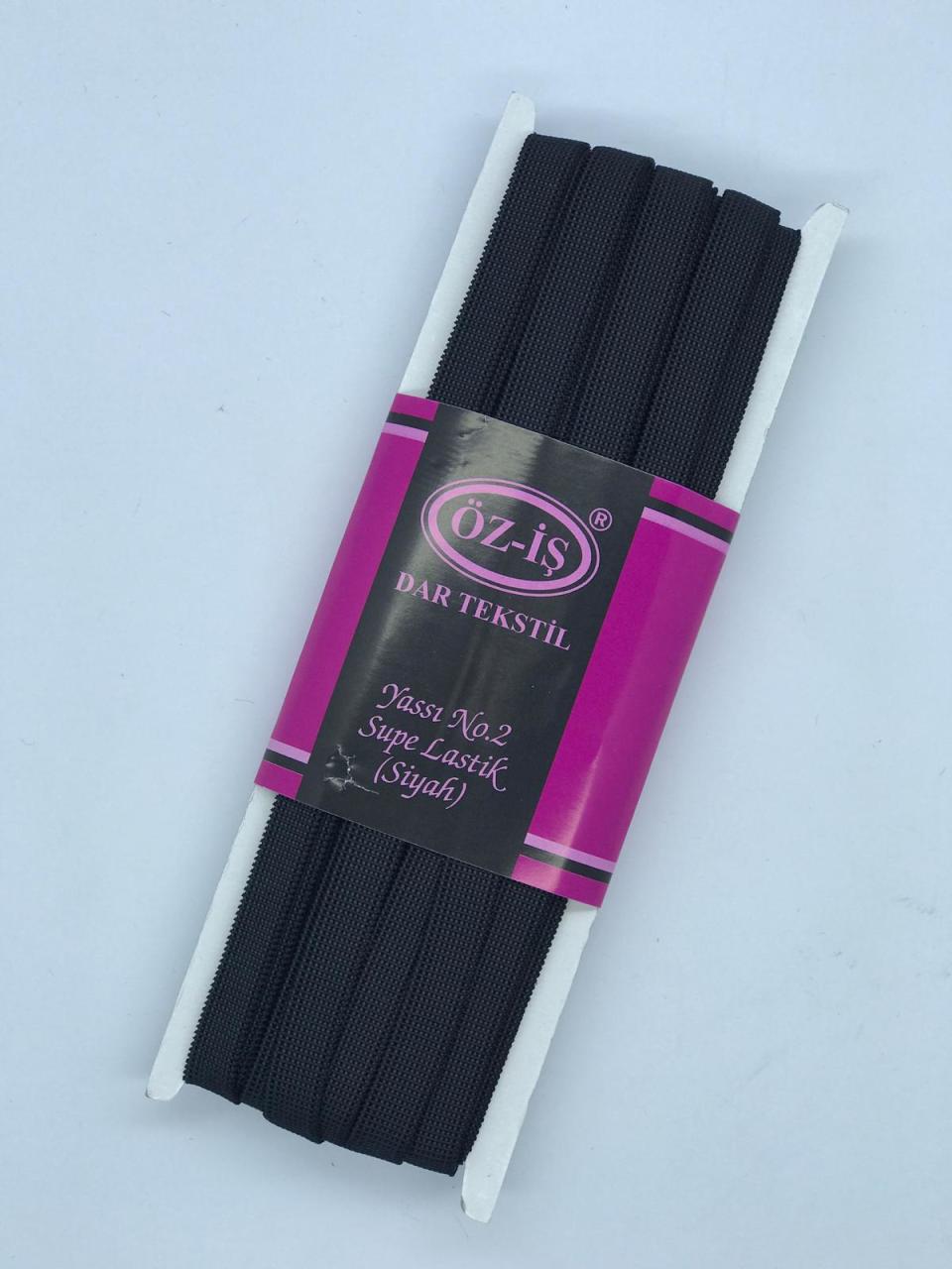 1 cm SUPE LASTİK SİYAH 10 m