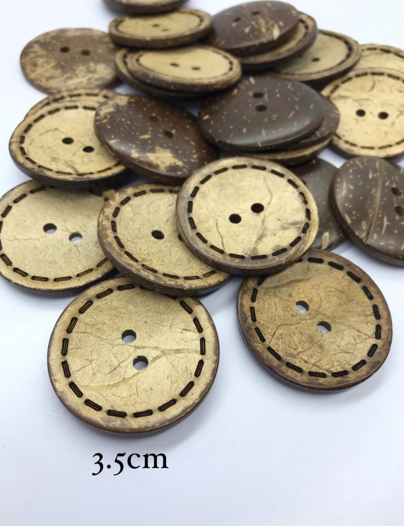 AHŞAP COCONUT DÜĞME 5 Adet