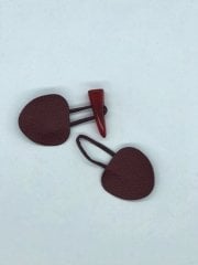 DERİ BİRİTLİ ÇOBAN DÜĞME SETİ BORDO