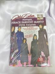 GÜLER ERKAN FERACE PARDÖSÜ MANTO GİYİM KALIPLARI NO:96