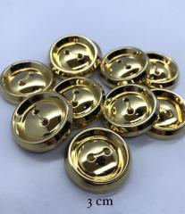 METALİZE DÜĞME GOLD 3 cm