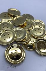 METALİZE DÜĞME GOLD 3 cm
