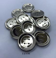 METALİZE DÜĞME GÜMÜŞ 2.5 cm