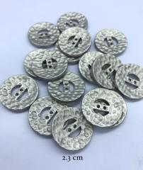 METALİZE DÜĞME GÜMÜŞ ANTİK 2.3 cm
